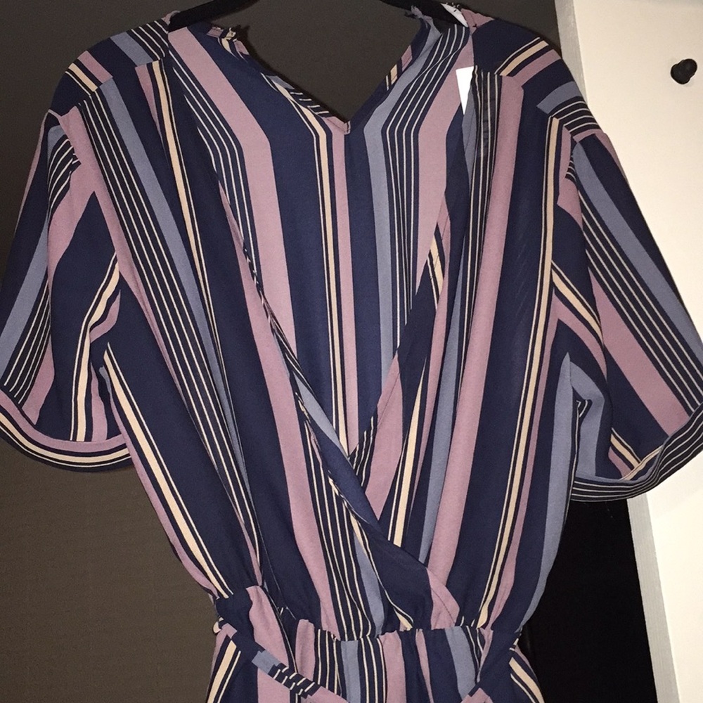 Fab’rik Tie Waist Stripe Jumpsuit